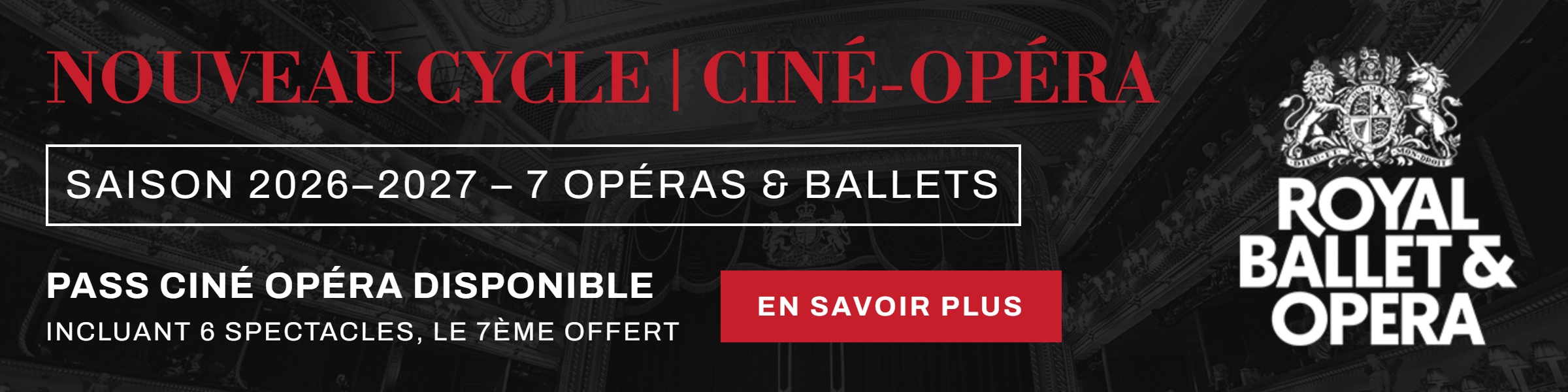 Ciné Opéra : 7 séances exceptionnelles