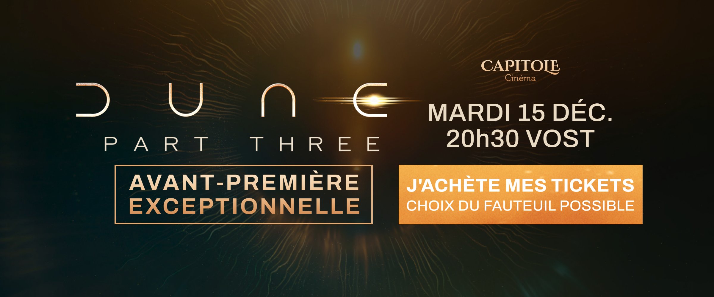 Dune : troisième partie – avant-première mardi 15 décembre