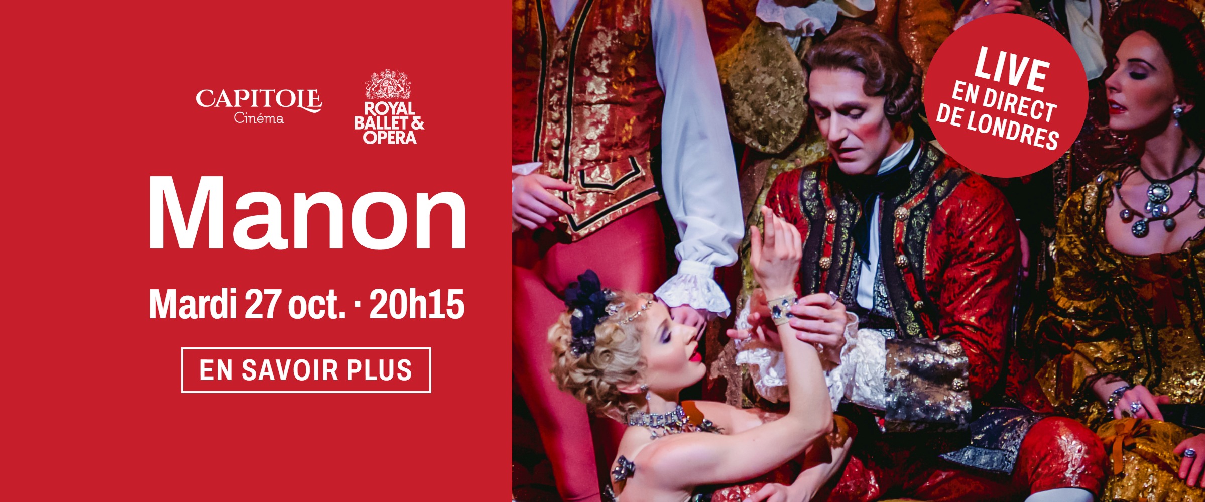 Ciné Opéra – Manon, mardi 27 octobre